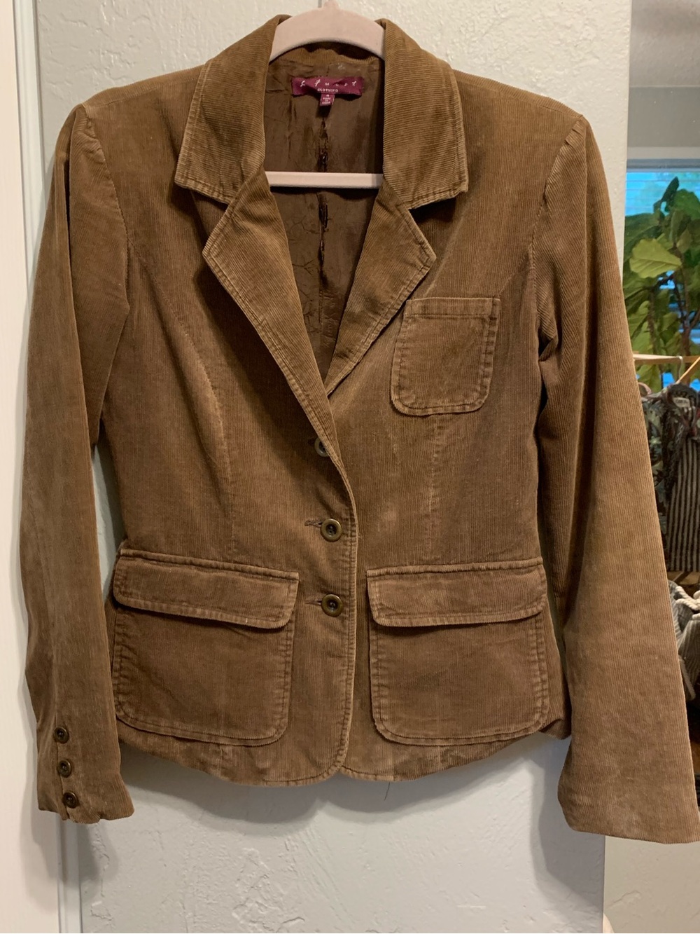 Women’s Brown Corduroy Blazer Jacket